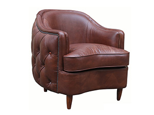 Brown Leather Club Chair