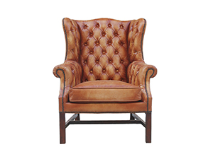 Antique Chesterfield Chair With wood legs