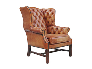 Antique Chesterfield Chair With wood legs