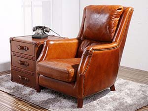 Antique High Back Armchair