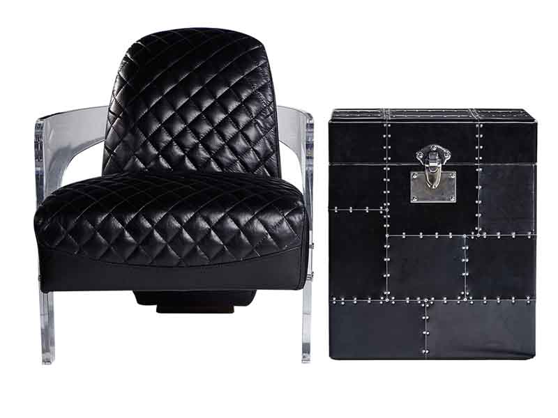 Armchair in Vintage Leather Seat