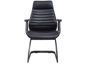 Black Vintage Leather Office Chair