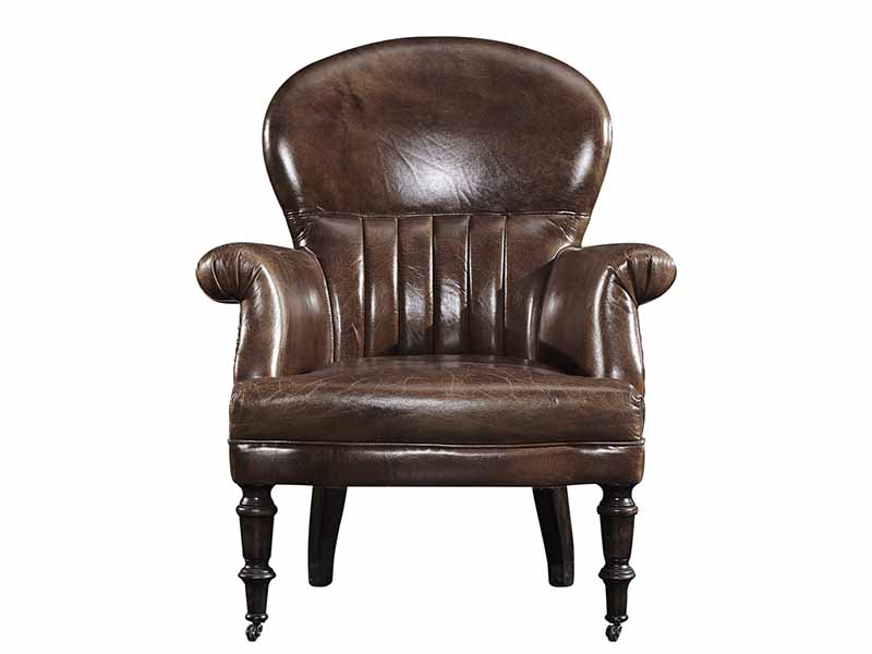 Canvas Back and Vintage Leather Chair