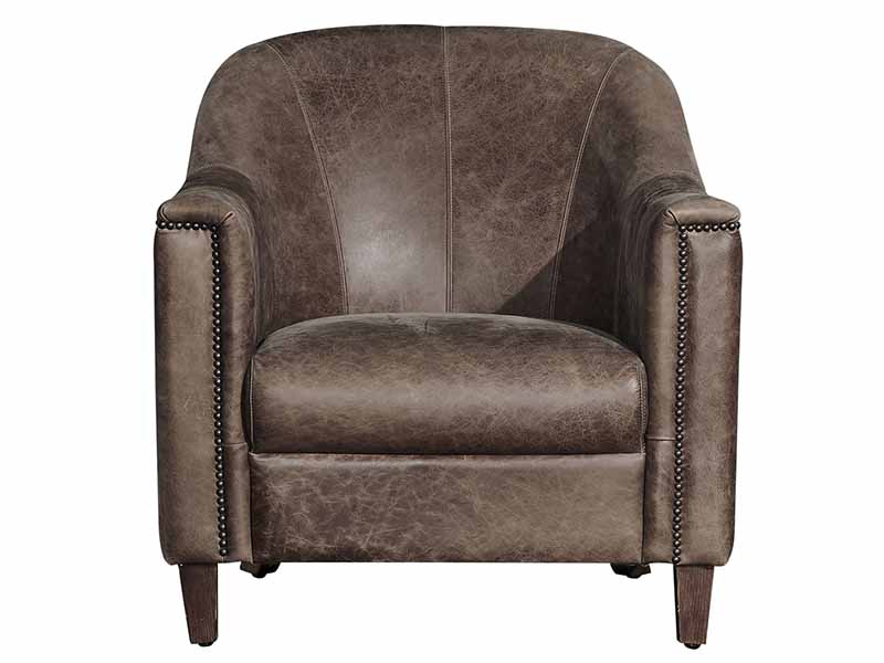 Cigar Color Tub Leather Chair