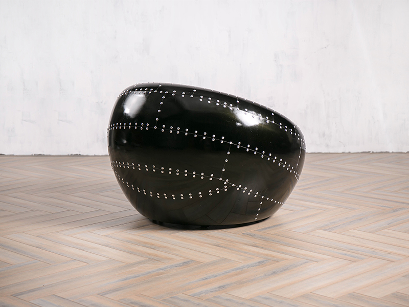 Aluminum Leather Apple Chair