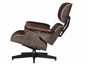 Eames Vintage Leather Chair with Stool