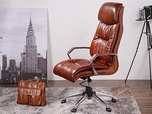 Leather Swivel Executive Office Chair