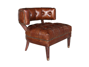 Handmade Vintage Old Back Leather Chair