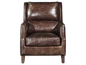 High Back Vintage Leather Armchair