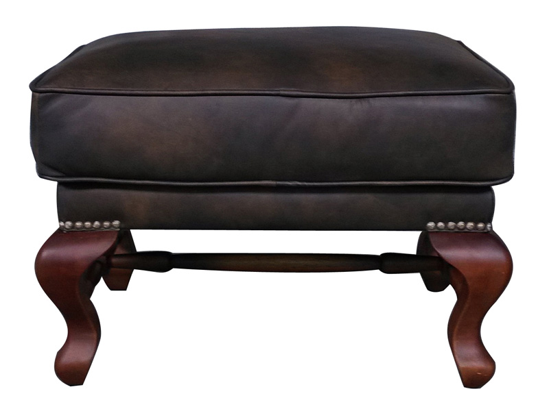 High Tufted Wing Back Vintage Leather Armchair