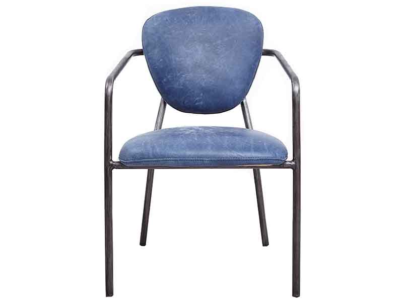 Iron Tube Antique Leather Chair