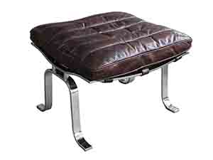 Black Vintage Leather Acrylic Armchair