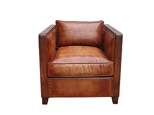Cube Leather Club Armchair