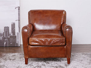 Retro Professor Leather Armchair
