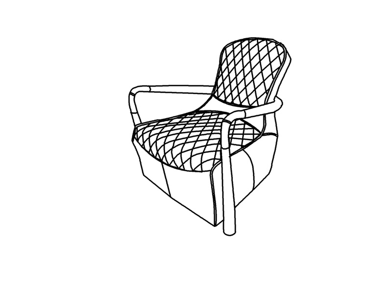 Metal Frame Dark Blue Leather Chair With Arms And Wide Seat