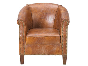 Tub Antique Leather Armchair