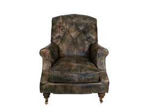 Tufted Back Vintage Leather Armchair