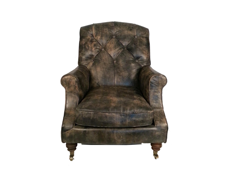 Tufted Back Vintage Leather Armchair
