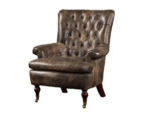 Tufted Camel Back Club Chair