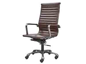 Vintage Leather CEO Office Chair with Wheels
