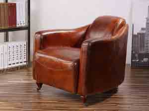 Vintage Brown Leather Amchair