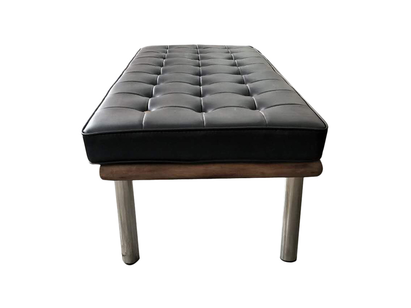 Black Leather Rectangle Chair Use In Lobby Living Room