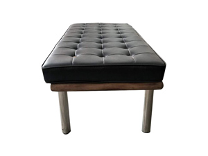 Black Leather Rectangle Chair Use In Lobby Living Room 