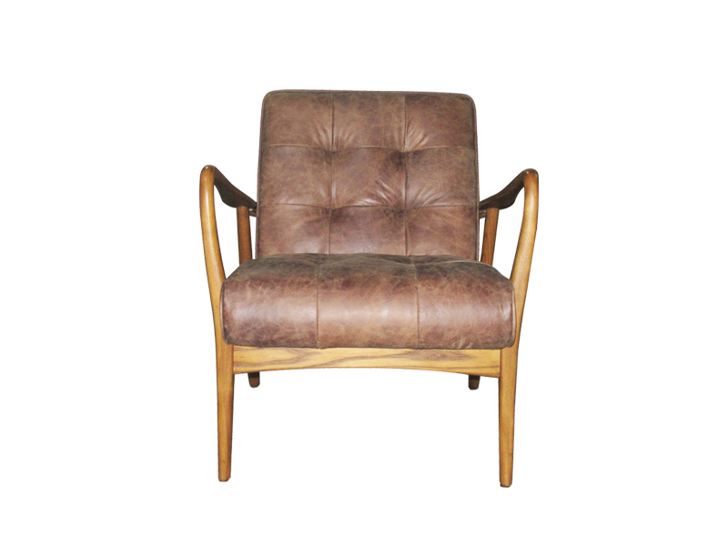 A Variety Of  Specifications Brown Chair Customized With Arms And Soft Cushion 