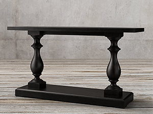 Solid Oak Wood Antique Console Table