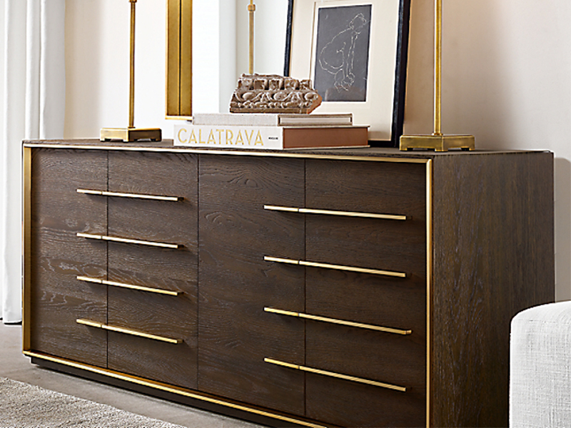 Living Room Solid Oak Wood Cabinet
