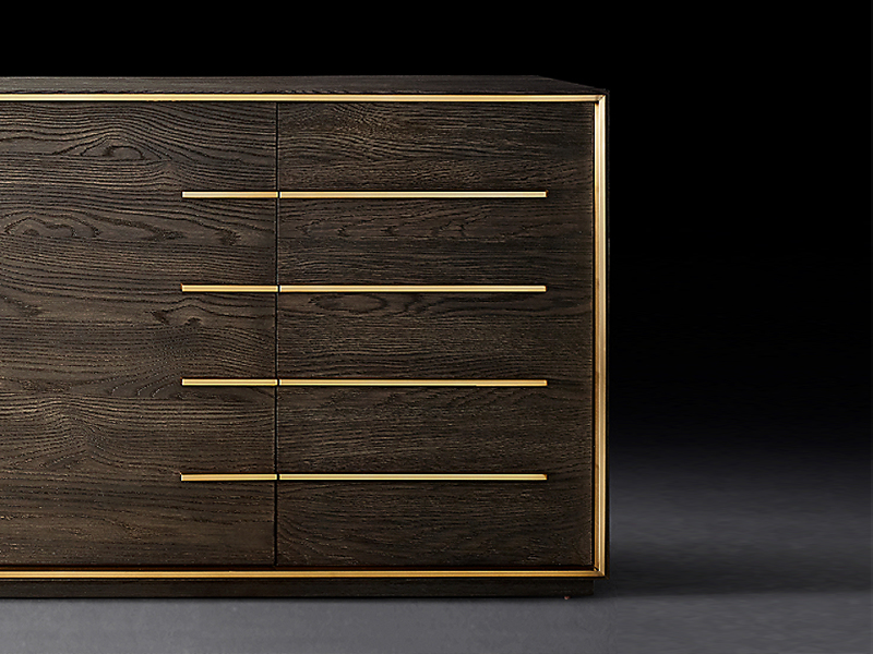 Living Room Solid Oak Wood Cabinet