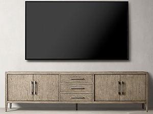 Modern Hotel White Oak Tv Cabinet