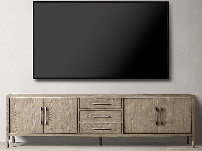 Modern Hotel White Oak Tv Cabinet