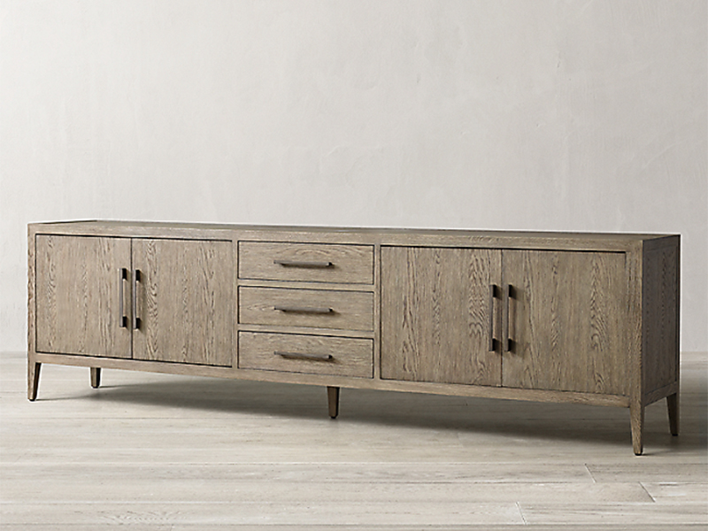 Modern Hotel White Oak Tv Cabinet