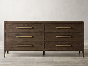 Living Room With Drawer Oak Cabinet