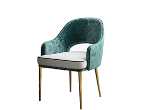 Modern Velvet Upholstered Restaurant Dining Chair