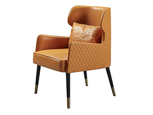 Modern Leather Lounge Chair with Diamond Stitching Cover