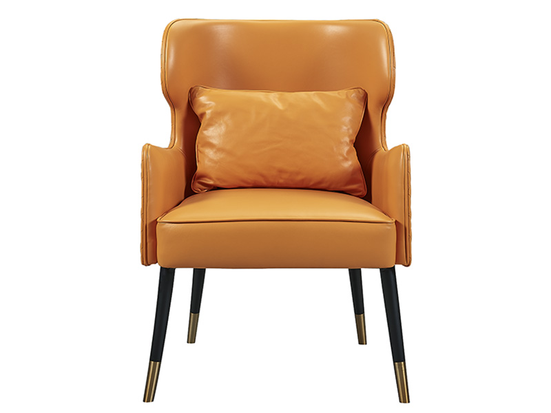 Modern Leather Lounge Chair with Diamond Stitching Cover