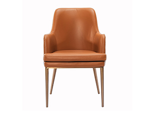 Luxury Diamond Stitching Cover Leather Lounge Chair