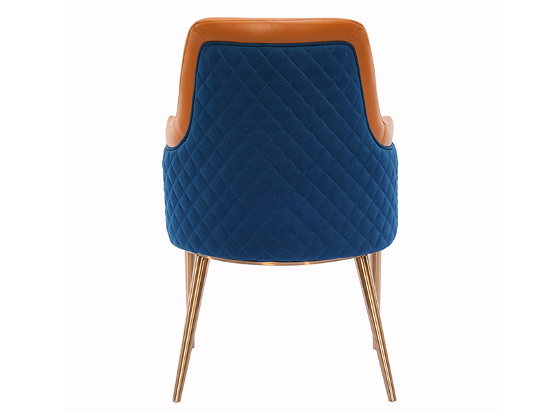 Luxury Diamond Stitching Cover Leather Lounge Chair