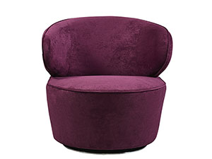 Custom Gold Metal Band Base Velvet Armchair