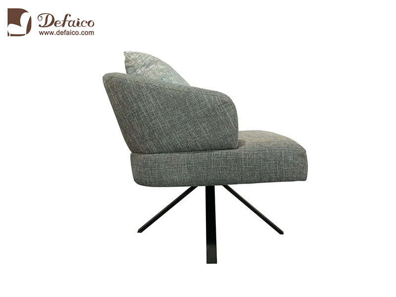 Tweed Swivel Linen Side Chair
