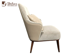 White Lounge Single Modern Leather Slipper Chair