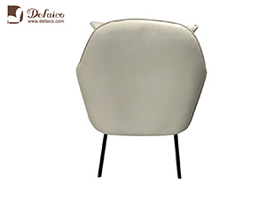 Metal Legs Semi-attached Seat Cushion Chair