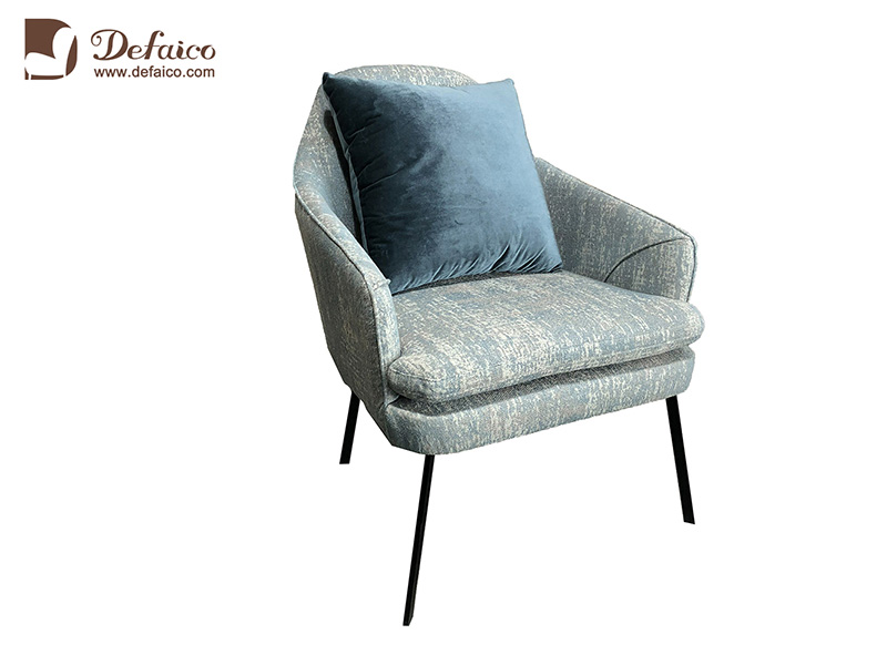 Tweed Metal Legs Armchair