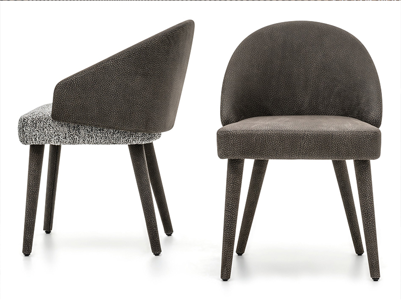 Luxury European Modern Fabric Dining Chair