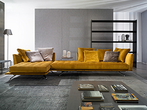 Luxury Leather Fabric Leisure Sofa