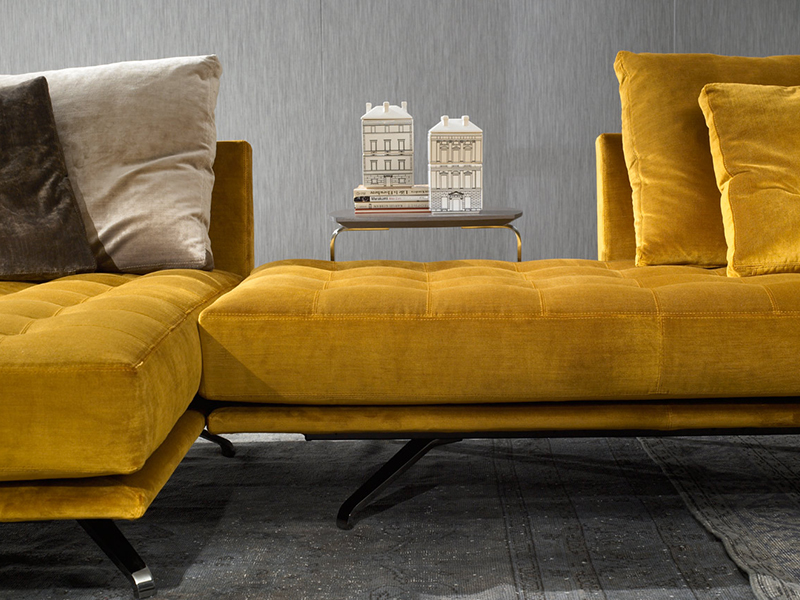 Luxury Leather Fabric Leisure Sofa