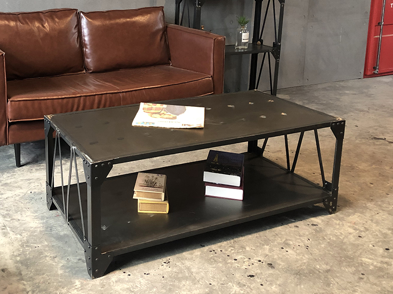  Industrial Metal Iron Coffee Table