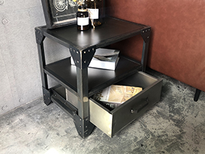 Small Iron Metal Sofa End Coffee Side Table